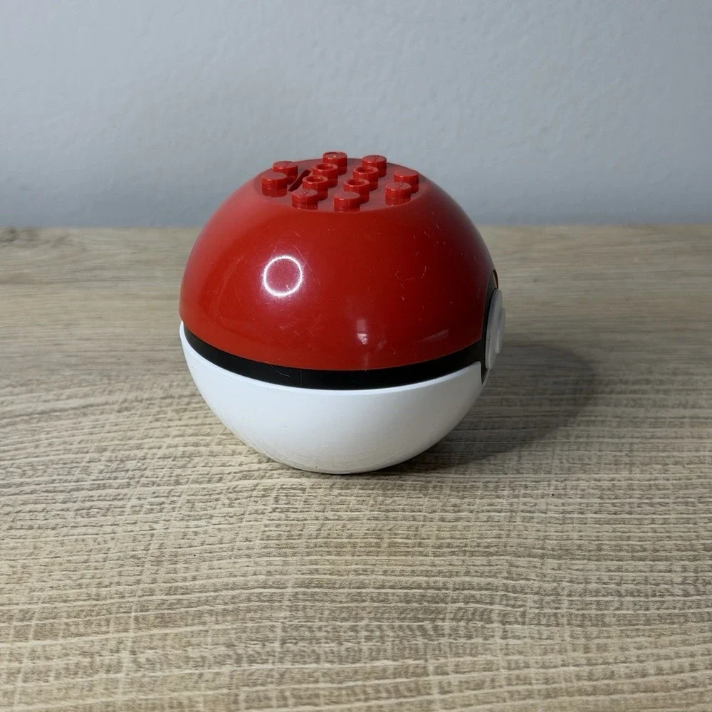 Mega Construx Pokemon Poke Ball Building Replacement Piece Base Only Red White‎